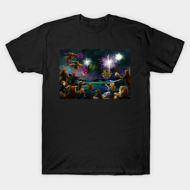 Fireworks In Oxboar T-Shirt by reynoldjay